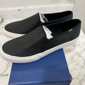 Keds double decker black leather shoes brand new size 11
